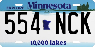MN license plate 554NCK