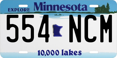 MN license plate 554NCM