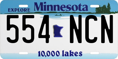 MN license plate 554NCN
