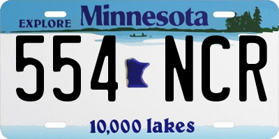 MN license plate 554NCR