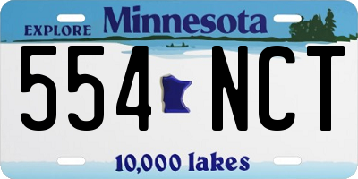 MN license plate 554NCT
