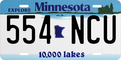 MN license plate 554NCU