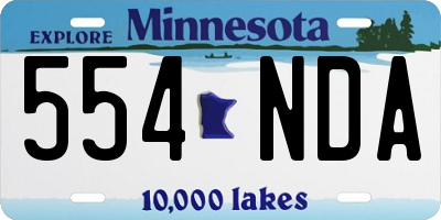MN license plate 554NDA