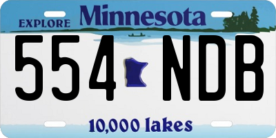MN license plate 554NDB