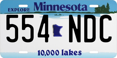 MN license plate 554NDC