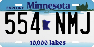 MN license plate 554NMJ