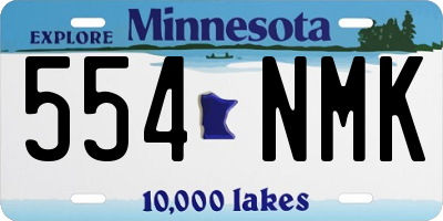 MN license plate 554NMK