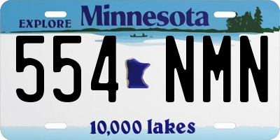 MN license plate 554NMN