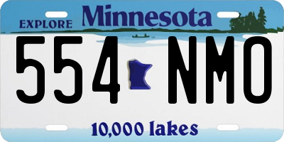 MN license plate 554NMO