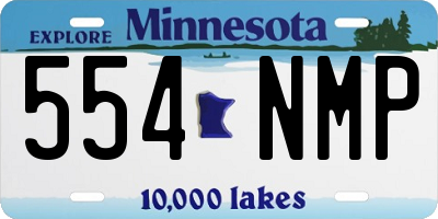 MN license plate 554NMP