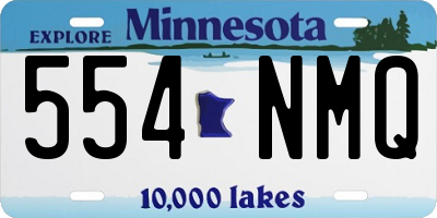 MN license plate 554NMQ