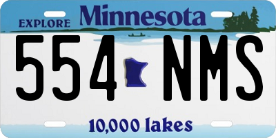 MN license plate 554NMS