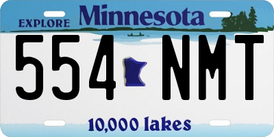 MN license plate 554NMT