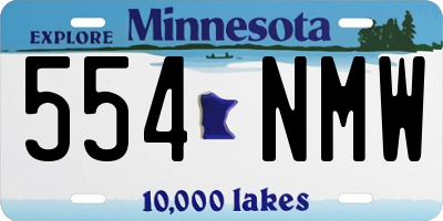 MN license plate 554NMW