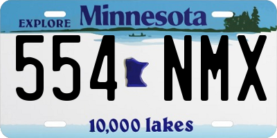 MN license plate 554NMX