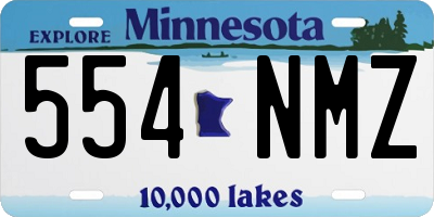 MN license plate 554NMZ
