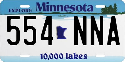 MN license plate 554NNA