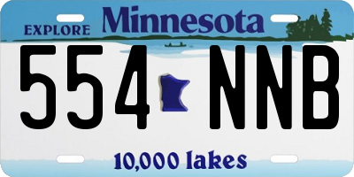 MN license plate 554NNB