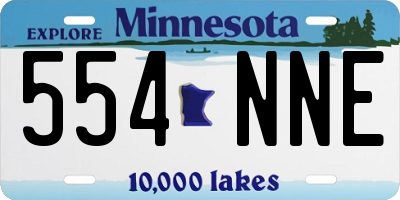 MN license plate 554NNE