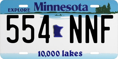 MN license plate 554NNF