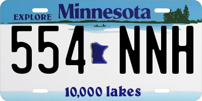 MN license plate 554NNH