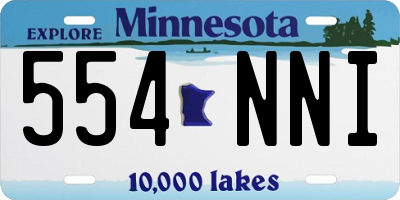 MN license plate 554NNI