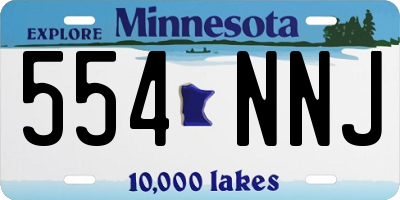 MN license plate 554NNJ