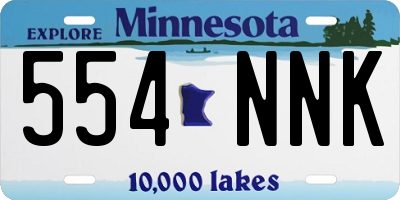 MN license plate 554NNK