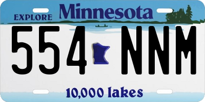 MN license plate 554NNM
