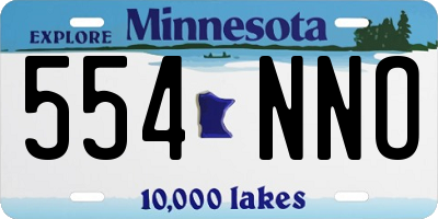 MN license plate 554NNO