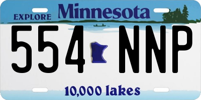 MN license plate 554NNP