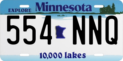 MN license plate 554NNQ