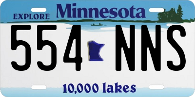 MN license plate 554NNS