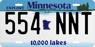 MN license plate 554NNT