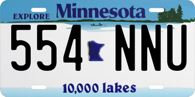 MN license plate 554NNU