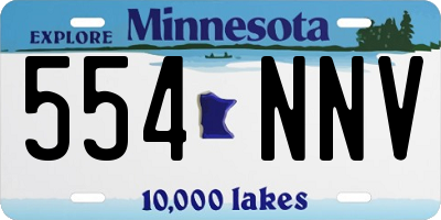MN license plate 554NNV