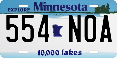 MN license plate 554NOA