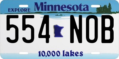 MN license plate 554NOB
