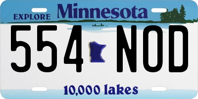 MN license plate 554NOD
