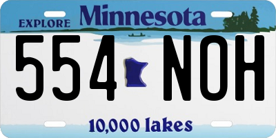 MN license plate 554NOH