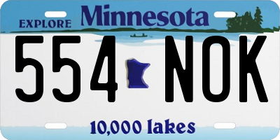 MN license plate 554NOK