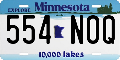 MN license plate 554NOQ
