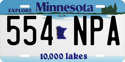 MN license plate 554NPA
