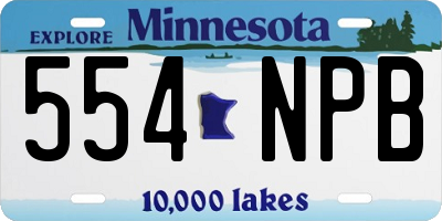 MN license plate 554NPB