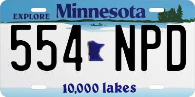 MN license plate 554NPD