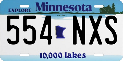 MN license plate 554NXS