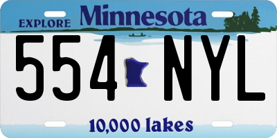 MN license plate 554NYL