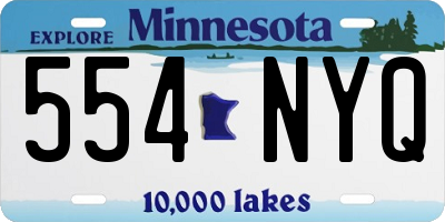 MN license plate 554NYQ