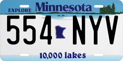 MN license plate 554NYV