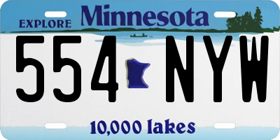 MN license plate 554NYW